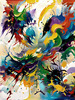 Contemporary Color Field Abstract Art Print - Color Exploration