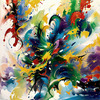 Contemporary Color Field Abstract Art Print - Color Exploration