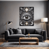 Cosmic Eye Clock Living Room Demo