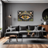 Cosmic Eye Clock Living Room Demo