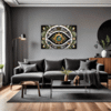 Cosmic Eye Clock Living Room Demo