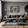 Cosmic Eye Clock Living Room Demo