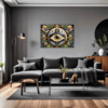 Cosmic Eye Clock Living Room Demo