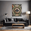 Cosmic Eye Clock Living Room Demo