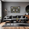 Cosmic Eye Clock Living Room Demo