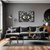 Cosmic Eye Clock Living Room Demo
