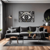 Cosmic Eye Clock Living Room Demo