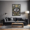 Cosmic Eye Clock Living Room Demo