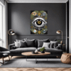 Cosmic Eye Clock Living Room Demo