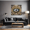Cosmic Eye Clock Living Room Demo