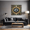 Cosmic Eye Clock Living Room Demo