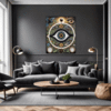 Cosmic Eye Clock Living Room Demo