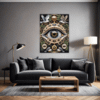 Cosmic Eye Clock Living Room Demo