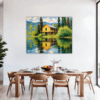 Countryside Lake Cabin Dining Room Demo