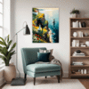 Couple at Cliffside Living Room Demo