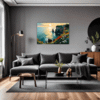 Couple at Cliffside Living Room Demo