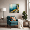 Couple at Cliffside Living Room Demo