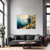 Couple at Cliffside Living Room Demo