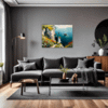 Couple at Cliffside Living Room Demo