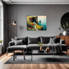 Couple at Cliffside Living Room Demo