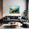 Couple at Cliffside Living Room Demo