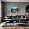 Couple at Cliffside Living Room Demo