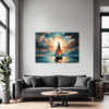 Dawn Solitary Sailboat Living Room Demo