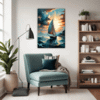 Dawn Solitary Sailboat Living Room Demo