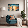 Dawn Solitary Sailboat Living Room Demo