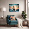 Dawn Solitary Sailboat Living Room Demo