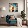 Dawn Solitary Sailboat Living Room Demo