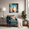 Dawn Solitary Sailboat Living Room Demo
