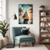 Dawn Solitary Sailboat Living Room Demo