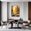 Deer at Golden Sunset Dining Room Demo