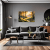 Deer at Golden Sunset Living Room Demo
