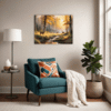 Deer at Golden Sunset Living Room Demo