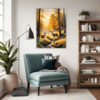 Deer at Golden Sunset Living Room Demo