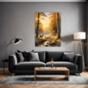 Deer at Golden Sunset Living Room Demo