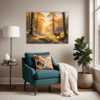 Deer at Golden Sunset Living Room Demo