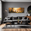 Deer at Golden Sunset Living Room Demo