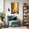 Deer at Golden Sunset Living Room Demo