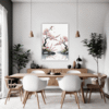 Delicate Sakura Blooms Dining Room Demo