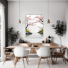 Delicate Sakura Blooms Dining Room Demo