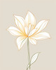 Minimalist Line Art of Tulip Contour with Petal Overlap
