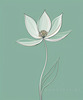 Minimalist Line Art of Tulip Contour with Petal Overlap