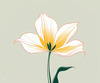 Minimalist Line Art of Tulip Contour with Petal Overlap