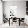 Dew Drops on Spider Web Dining Room Demo