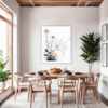 Dew Drops on Spider Web Dining Room Demo