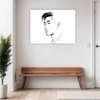 Dignified Man's Side View Hallway Demo