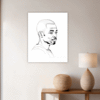 Dignified Man's Side View Hallway Demo